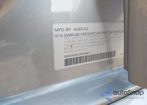 2015 Audi A4 2.0T Premium from USA, damaged, VIN WAUAFAFL5FN008811